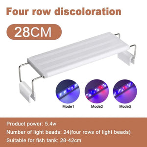 Planet Gates 28cm / CHINA Aquarium ledlight Super Slim Fish Tank Light Plant Grow Lighting 28-58cm Brightening Extensible Clip 220V For Fish Tank