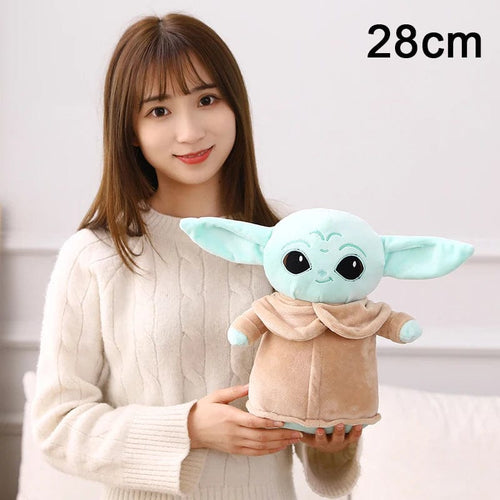 Planet Gates 28cm Disney Star Wars Anime Yoda Plush Grogu Mandalorian Figure Yoda Baby Peluche Dolls Stuffed Cartoon Yoda Model Kid Toy Gifts