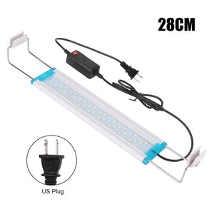 Planet Gates 28cm US Plug Aquarium LED Light EU/US Plug Fish Tank Aquatic Plant Grow Lighting 28/48cm White Blue Clip Lamp