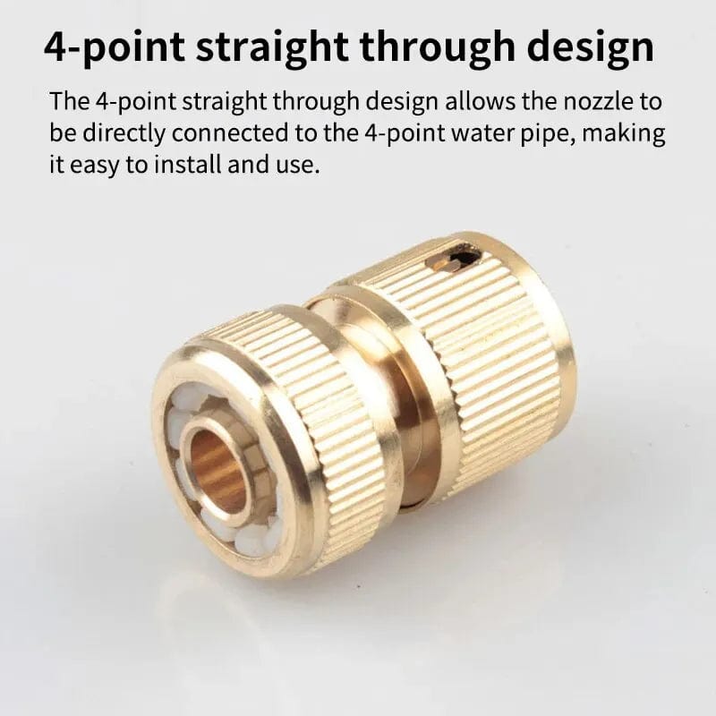 Planet Gates 28mm x 39mm / golden 4-way Water Quick Connector High Pressure Quick Coupling For Car Washer Water Gun Adapter Joints Garden Irrigation Accessories