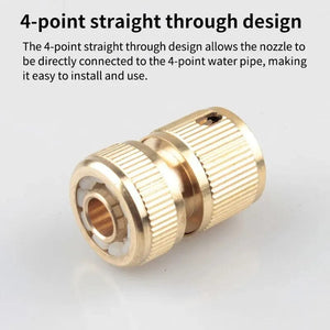 Planet Gates 28mm x 39mm / golden 4-way Water Quick Connector High Pressure Quick Coupling For Car Washer Water Gun Adapter Joints Garden Irrigation Accessories