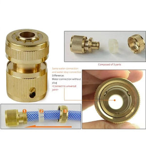 Planet Gates 28mm x 39mm / golden 4-way Water Quick Connector High Pressure Quick Coupling For Car Washer Water Gun Adapter Joints Garden Irrigation Accessories