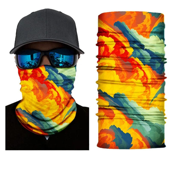Planet Gates 29 / 50cm x 25cm Outdoor Sports Bandana Man Seamless Balaclava Neck Warmer Cycling Motorcycle Scarf Windproof Sun Protection Fishing Face Mask