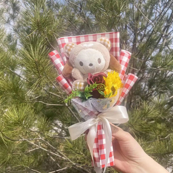 Planet Gates 29 Cartoon My Melody Kuromi Cinnamoroll Kt Cat Plush Doll Creative Flower Bouquet Valentine Christmas Graduation Birthday Gift