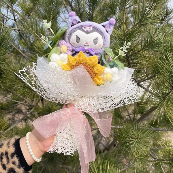 Planet Gates 29 Cartoon My Melody Kuromi Cinnamoroll Kt Cat Plush Doll Creative Flower Bouquet Valentine Christmas Graduation Birthday Gift