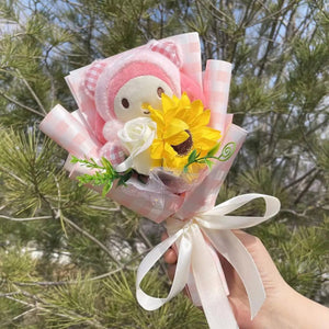 Planet Gates 29 Cartoon My Melody Kuromi Cinnamoroll Kt Cat Plush Doll Creative Flower Bouquet Valentine Christmas Graduation Birthday Gift