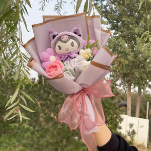 Planet Gates 29 Cartoon My Melody Kuromi Cinnamoroll Kt Cat Plush Doll Creative Flower Bouquet Valentine Christmas Graduation Birthday Gift