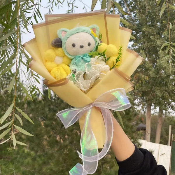 Planet Gates 29 Cartoon My Melody Kuromi Cinnamoroll Kt Cat Plush Doll Creative Flower Bouquet Valentine Christmas Graduation Birthday Gift