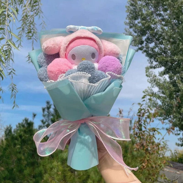 Planet Gates 29 Cartoon My Melody Kuromi Cinnamoroll Kt Cat Plush Doll Creative Flower Bouquet Valentine Christmas Graduation Birthday Gift