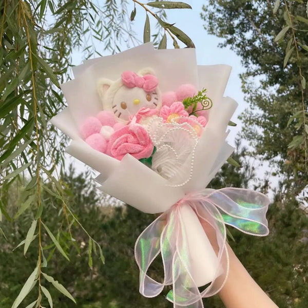 Planet Gates 29 Cartoon My Melody Kuromi Cinnamoroll Kt Cat Plush Doll Creative Flower Bouquet Valentine Christmas Graduation Birthday Gift