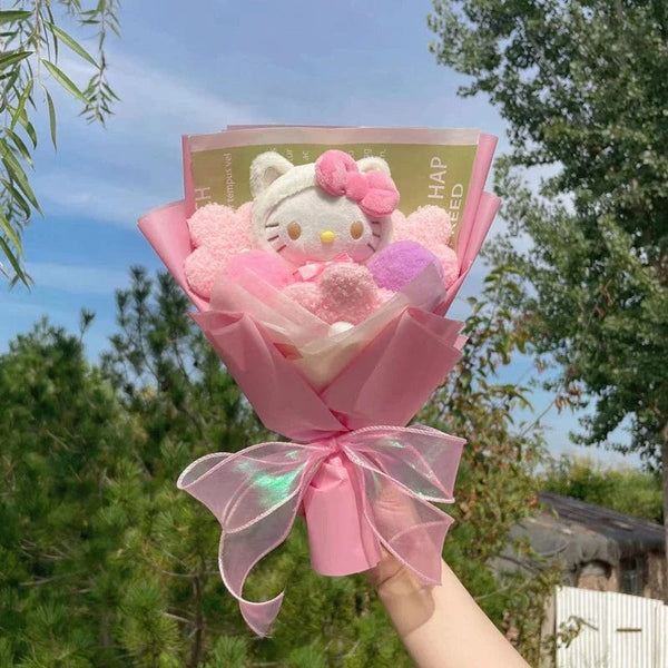 Planet Gates 29 Cartoon My Melody Kuromi Cinnamoroll Kt Cat Plush Doll Creative Flower Bouquet Valentine Christmas Graduation Birthday Gift