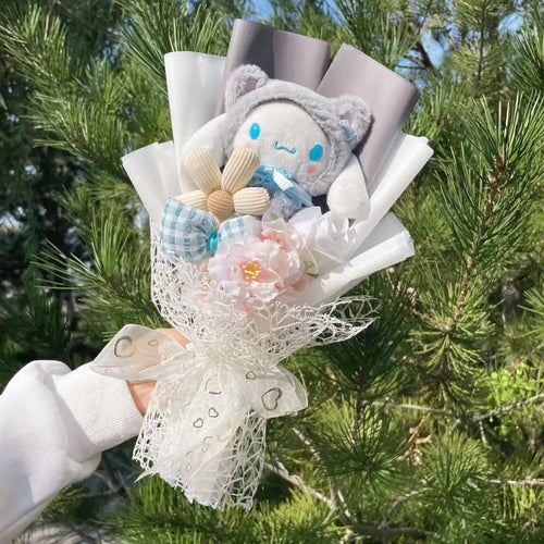 Planet Gates 29 Cartoon My Melody Kuromi Cinnamoroll Kt Cat Plush Doll Creative Flower Bouquet Valentine Christmas Graduation Birthday Gift
