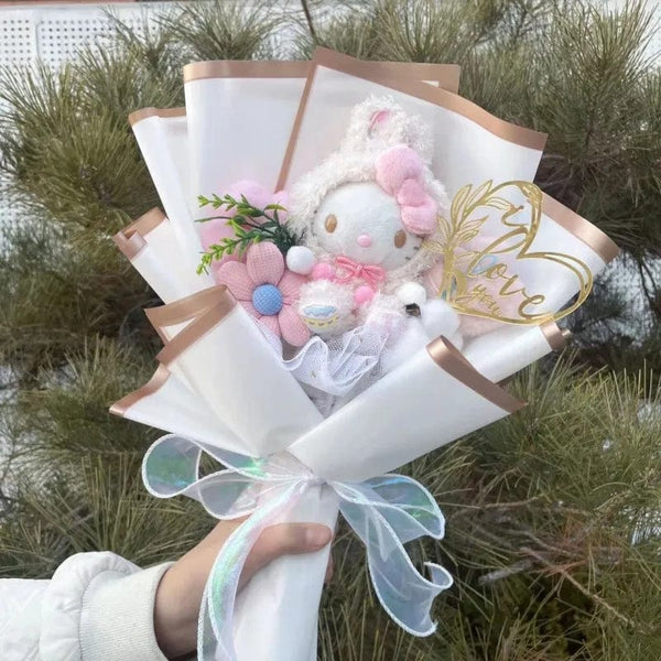 Planet Gates 29 Cartoon My Melody Kuromi Cinnamoroll Kt Cat Plush Doll Creative Flower Bouquet Valentine Christmas Graduation Birthday Gift