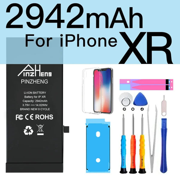 Planet Gates 2942mAh For iXR PINZHENG Battery For iPhone X XR XS 11 12 13 Mini Max Pro Promax Real High Capacity Replacement Bateria Warranty One Year