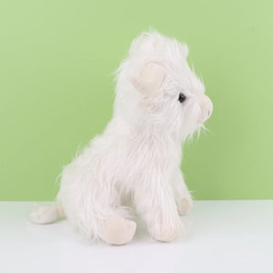 Planet Gates 29cm Kawaii Simulation Highland Cow Animal Plush Doll Soft Stuffed Cream Highland Cattle Plush Toy Kyloe Plushie Gift for Kids