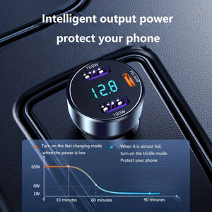 Planet Gates 2A+C fast charge 236W 3 In 1 Car Charger, High Power Car Charger, With 2 USB And One PD36W Type-C Port Fast Charging Suitable For Notebook Iphone Android Samsung