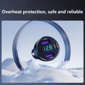 Planet Gates 2A+C fast charge 236W 3 In 1 Car Charger, High Power Car Charger, With 2 USB And One PD36W Type-C Port Fast Charging Suitable For Notebook Iphone Android Samsung