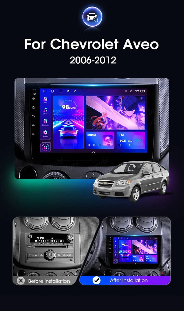 Planet Gates 2Din Android 12 Car Radio for Chevrolet AVEO T250 2006-2012 Multimedia Player Carplay Auto Autoradio Navigatore Stereo Head Unit