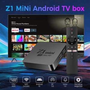 Planet Gates 2G 16G / US Plug Original Z1 Mini Smart TV Box Android 10 Support 4K HDR10+ Dual Wifi BT Google Voice 2G16G Set-top TV Box Media Player 2.4/5G