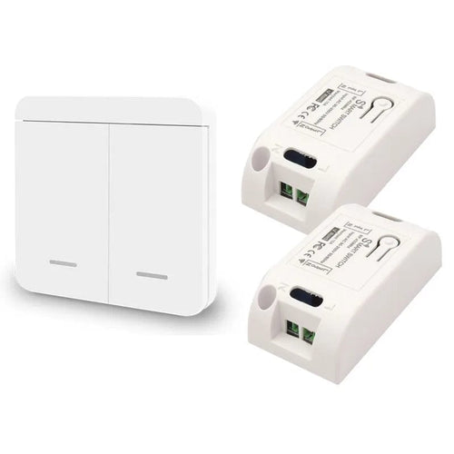 Planet Gates 2gang 1Switch / CHINA Diese 433Mhz wireless Wall Switch rf 86 wall panel transmitter Safety Switch and AC 110V 220V relay interruptor for Light Lamp