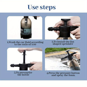 Planet Gates 2L 1pc Foam Sprayer Car Wash Hand-held Foam Watering Can Air Pressure Sprayer Plastic Disinfection Water Bottle Car Cleaning Tools Gardening Spray Bottle Air Pump Watering Can