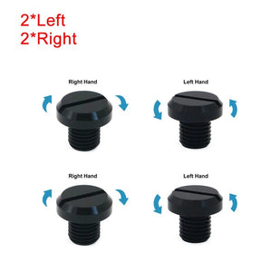 Planet Gates 2left 2right Black Motorcycle M10*1.25 Left Right-Hand Threaded Mirror Hole Plug Screw Bolts Covers Caps For Yamaha FZ07 FZ09 FZ1 MT07 MT09 XSR900