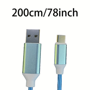 Planet Gates 2m Fast Charging Flow Light USB Charging Cable TYPE-C Fast Charging And Data Transmission