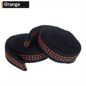 Planet Gates 2m / Orange 2pcs Hammock Straps, Special Reinforced Polyester Straps, 5 Ring High Load-Bearing Barbed Hammock Straps For Outdoor Camping