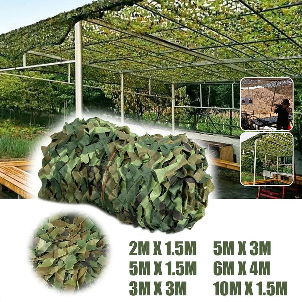 Planet Gates 2M x 1.5M Yeahmart 3Mx5M/4Mx6M Hunting Military Camouflage Nets Woodland Army training Camo Netting Car Covers Shade Camping Sun Shelter