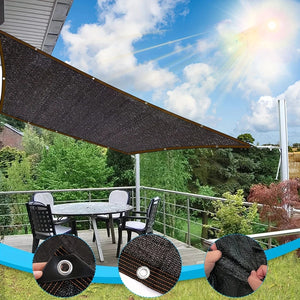 Planet Gates 2Mx4M Black Shade Cloth Sunblock Mesh Cover Taped Edge With Grommets, Sun Net For Pergola, Plants Greenhouse, Gardens, Patio, Canopy
