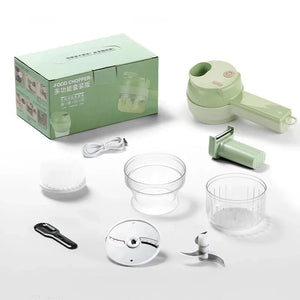 Planet Gates 2nd. Gen. (Upgraded) Wireless Electric Food Processor Vegetable Cutter Fruit Slicer Garlic Masher Mincer Handheld Stirrer Kitchen Cooking Accessories