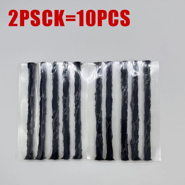 Planet Gates 2pack-10pcs Black Rubber  Tubeless Seal Strip Tire Puncture Repair Recovery Kit Set Car Bike Tyretire repair kit