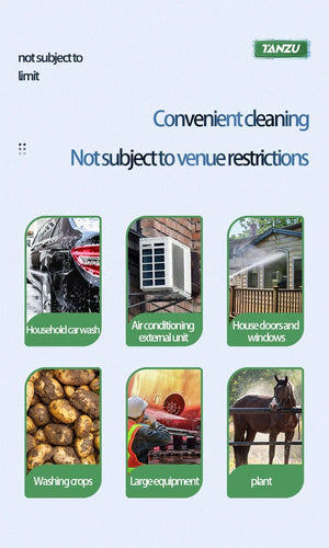 Planet Gates 2pc big battery / EU / CHINA 21V 80 Bar Generation 7 High Pressure Washer Adjustable Water Pressure Nozzle Wireless Electric Water Gun Car Floor Balcony Wash