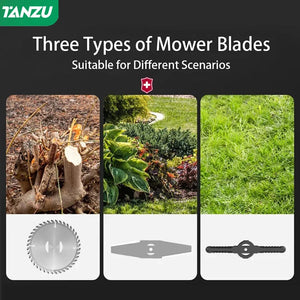 Planet Gates 2pc big battery / us / CHINA Electric Lawn Mower 21V Handheld 1880W Grass Cutting Wood Trimmer Length Adjustable With Battery Cordless Garden Power Pruning