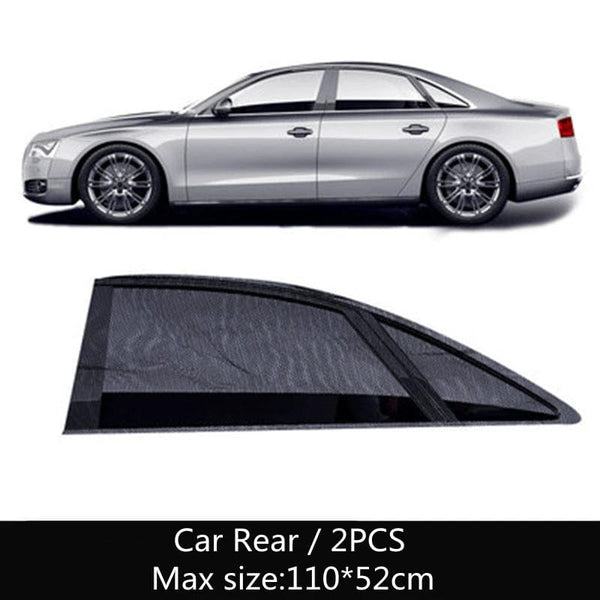 Planet Gates 2Pc Car rear Car Sunshade Curtains Universal Side Window Shades SUV Curtains Protection Repellent Mosquito Mesh Net Sunshade Auto Accessories