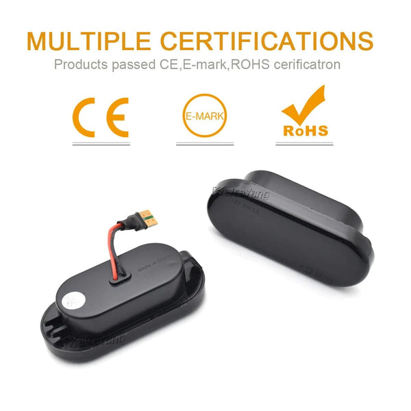 Planet Gates 2pc Dynamic Led Turn Signals Side marker light Lamp for VW Volkswagen Bora Golf 3/4 Passat 3B Polo 6N Sharan Vento T5 SEAT Ibiza