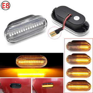Planet Gates 2pc Dynamic Led Turn Signals Side marker light Lamp for VW Volkswagen Bora Golf 3/4 Passat 3B Polo 6N Sharan Vento T5 SEAT Ibiza