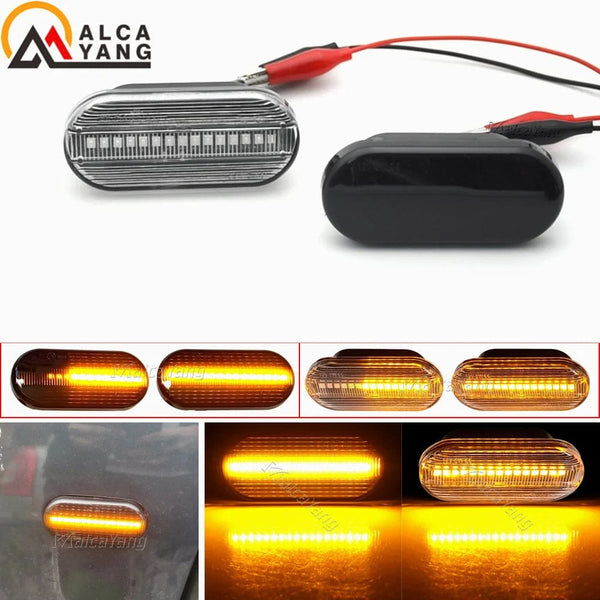 Planet Gates 2pc Dynamic Led Turn Signals Side marker light Lamp for VW Volkswagen Bora Golf 3/4 Passat 3B Polo 6N Sharan Vento T5 SEAT Ibiza