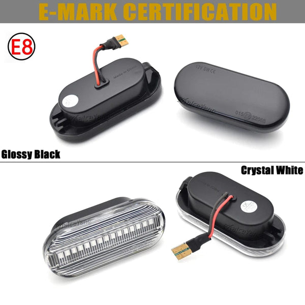 Planet Gates 2pc Dynamic Led Turn Signals Side marker light Lamp for VW Volkswagen Bora Golf 3/4 Passat 3B Polo 6N Sharan Vento T5 SEAT Ibiza