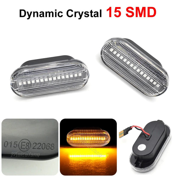 Planet Gates 2pc Dynamic Led Turn Signals Side marker light Lamp for VW Volkswagen Bora Golf 3/4 Passat 3B Polo 6N Sharan Vento T5 SEAT Ibiza