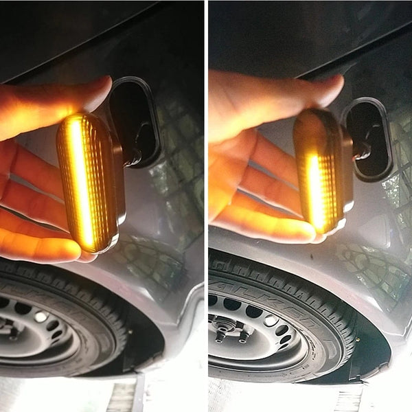 Planet Gates 2pc Dynamic Led Turn Signals Side marker light Lamp for VW Volkswagen Bora Golf 3/4 Passat 3B Polo 6N Sharan Vento T5 SEAT Ibiza