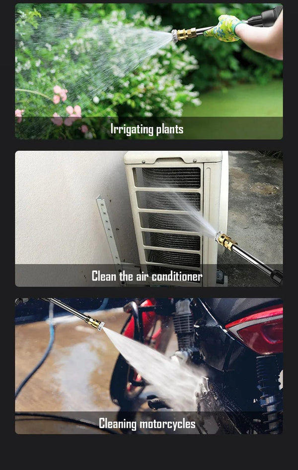 Planet Gates 2pc medium battery / EU / CHINA Wireless high pressure water gun household car washing cleaning high power lithium battery strong booster cleaning machine