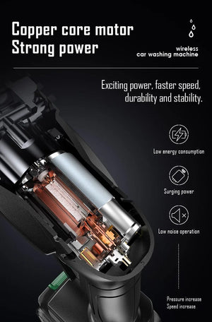 Planet Gates 2pc medium battery / EU / CHINA Wireless high pressure water gun household car washing cleaning high power lithium battery strong booster cleaning machine