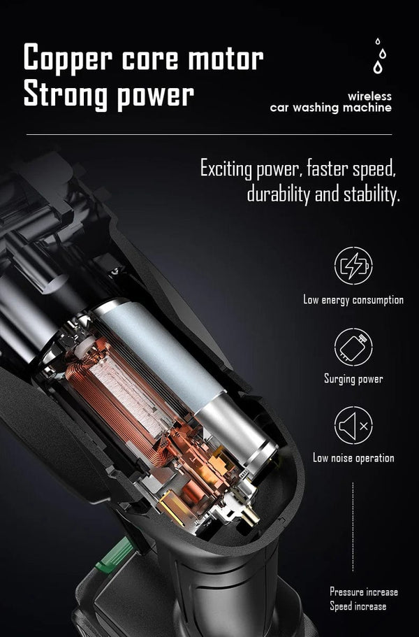 Planet Gates 2pc medium battery / EU / CHINA Wireless high pressure water gun household car washing cleaning high power lithium battery strong booster cleaning machine