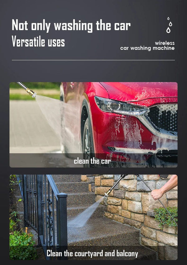 Planet Gates 2pc medium battery / EU / CHINA Wireless high pressure water gun household car washing cleaning high power lithium battery strong booster cleaning machine