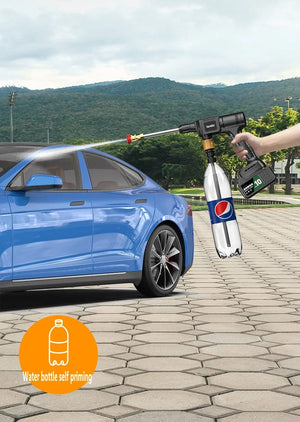 Planet Gates 2pc medium battery / EU / CHINA Wireless high pressure water gun household car washing cleaning high power lithium battery strong booster cleaning machine