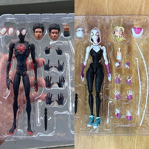 Planet Gates 2pc no box SHF Miles Morales Gwen Stacy Action Figures Spider Across the Spider-Verse Figure PVC Model Toys