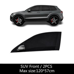 Planet Gates 2Pc SUV front Car Sunshade Curtains Universal Side Window Shades SUV Curtains Protection Repellent Mosquito Mesh Net Sunshade Auto Accessories