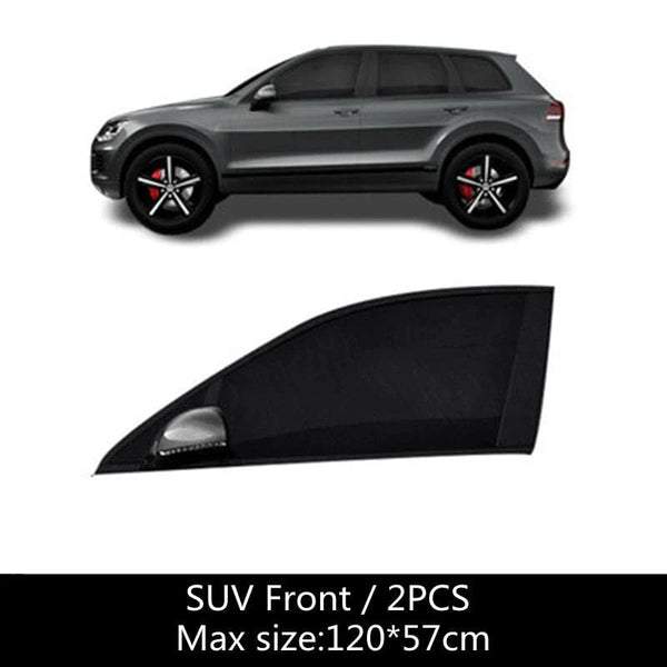 Planet Gates 2Pc SUV front Car Sunshade Curtains Universal Side Window Shades SUV Curtains Protection Repellent Mosquito Mesh Net Sunshade Auto Accessories