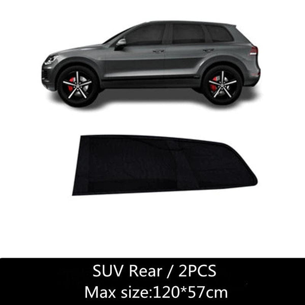 Planet Gates 2Pc SUV rear Car Sunshade Curtains Universal Side Window Shades SUV Curtains Protection Repellent Mosquito Mesh Net Sunshade Auto Accessories